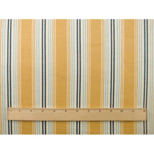 1 1/2 YD PC--Yellow/Multi Stripe Home Decorating Fabric