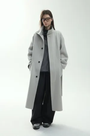 100% wool double-sided fabric sleek overcoat