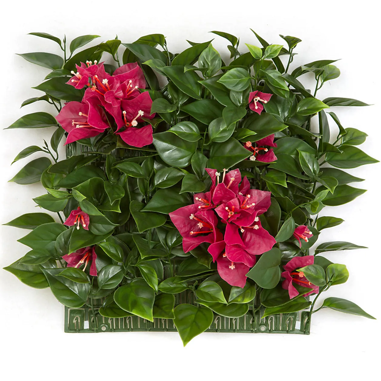 10"x10" Artificial Flowering Bougainvillea Mat -Fuchsia (pack of 6)