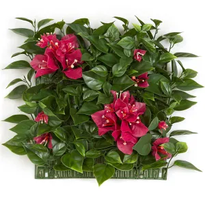 10"x10" Artificial Flowering Bougainvillea Mat -Fuchsia (pack of 6)