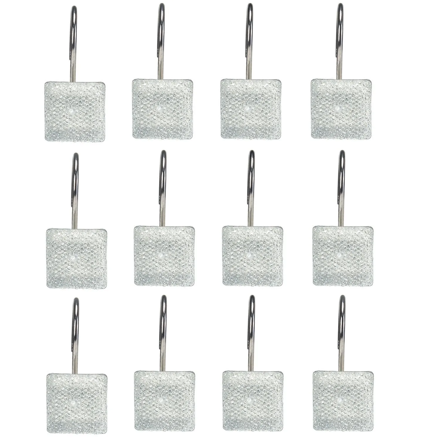 12-Piece: Decorative Shower Curtain Hooks Bathroom