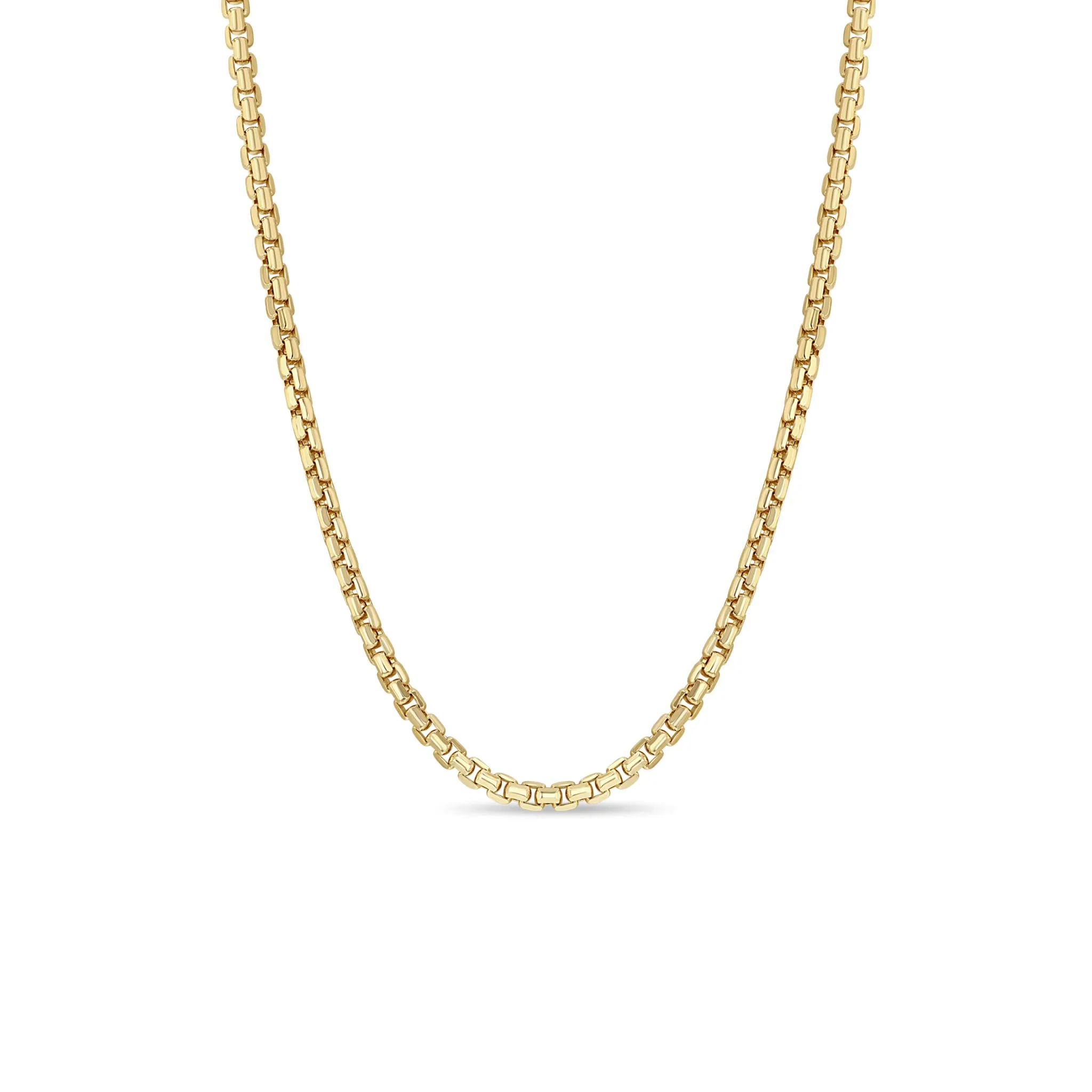 14k Gold Large Box Chain Necklace