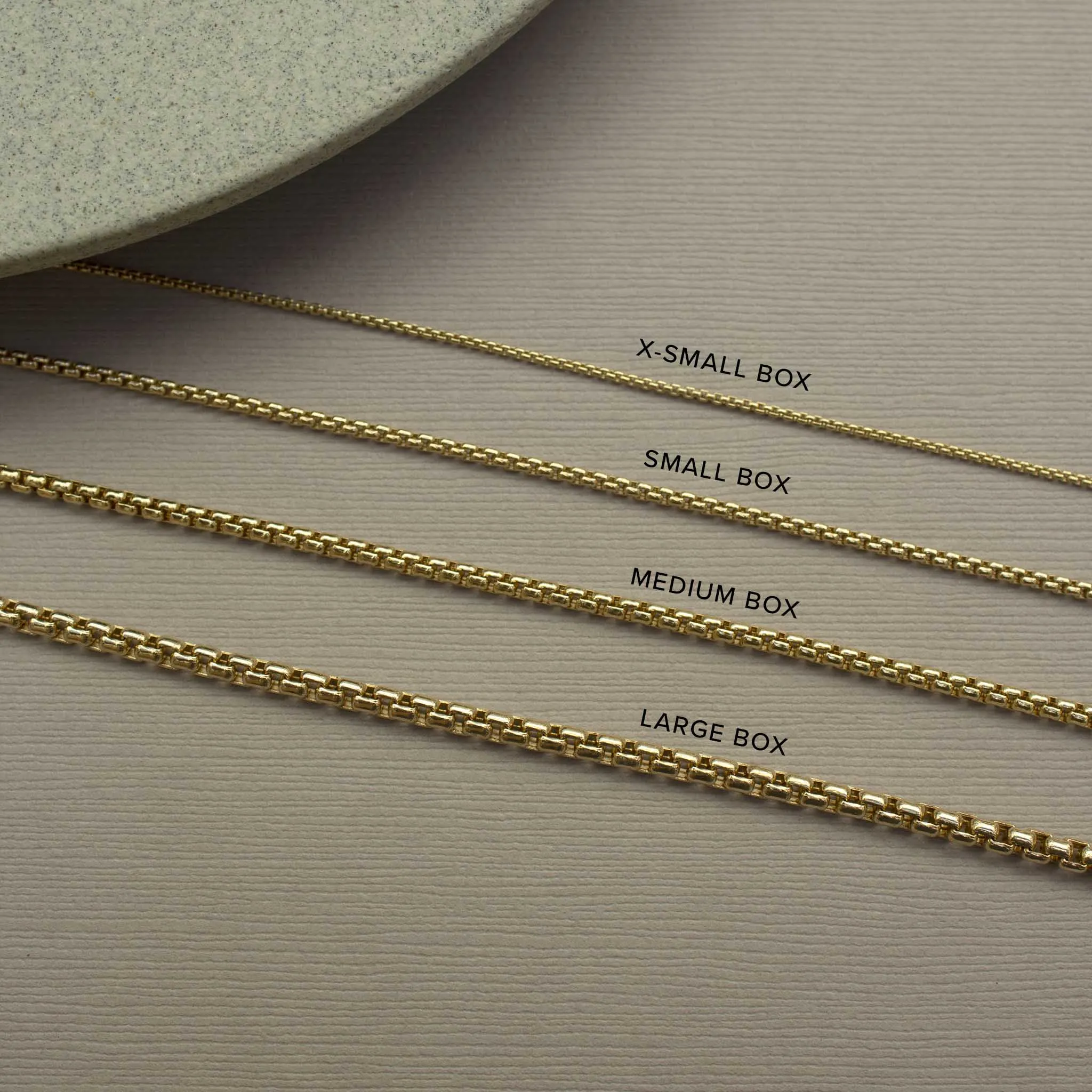 14k Gold Large Box Chain Necklace