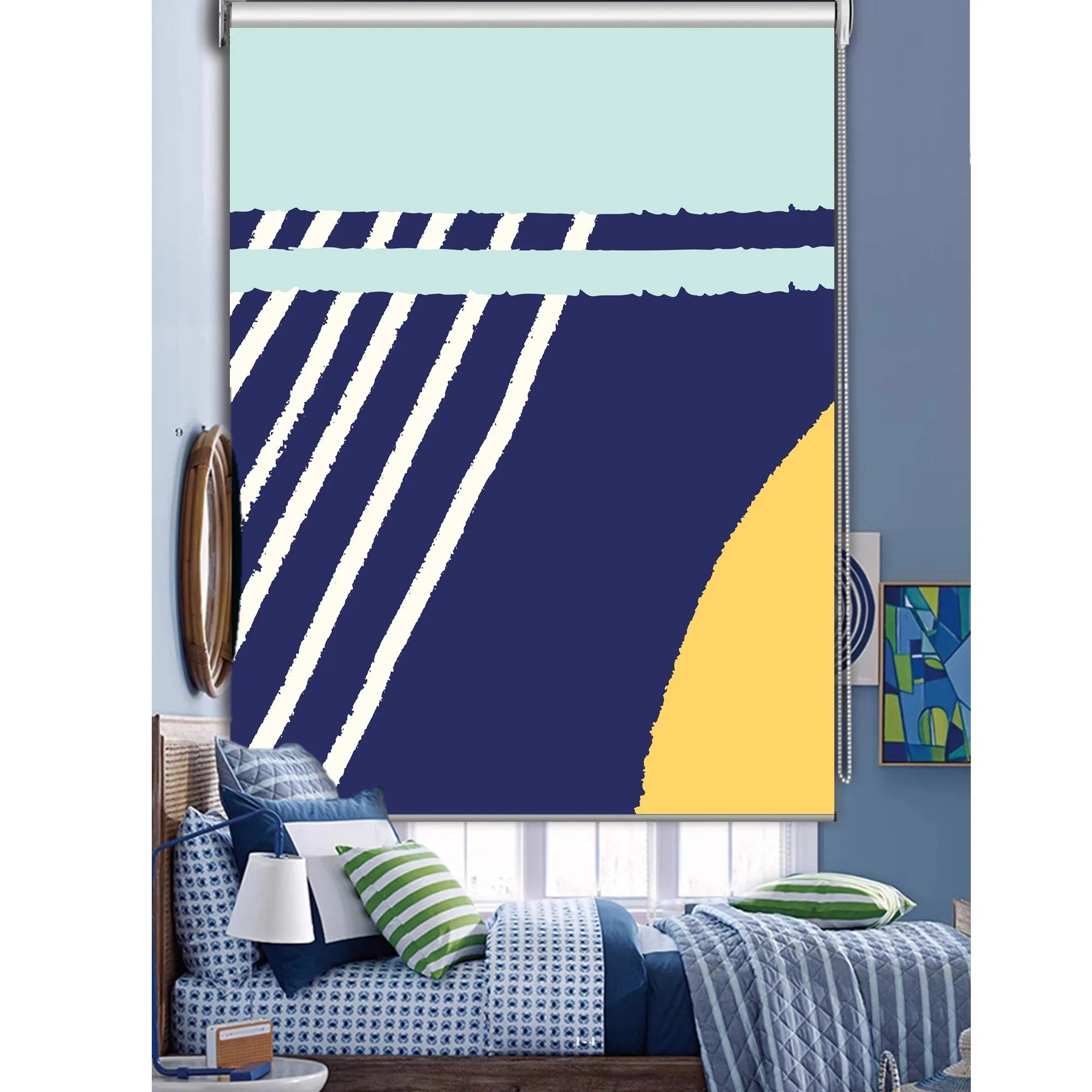 Abstract Art Blue Window Roller Shade