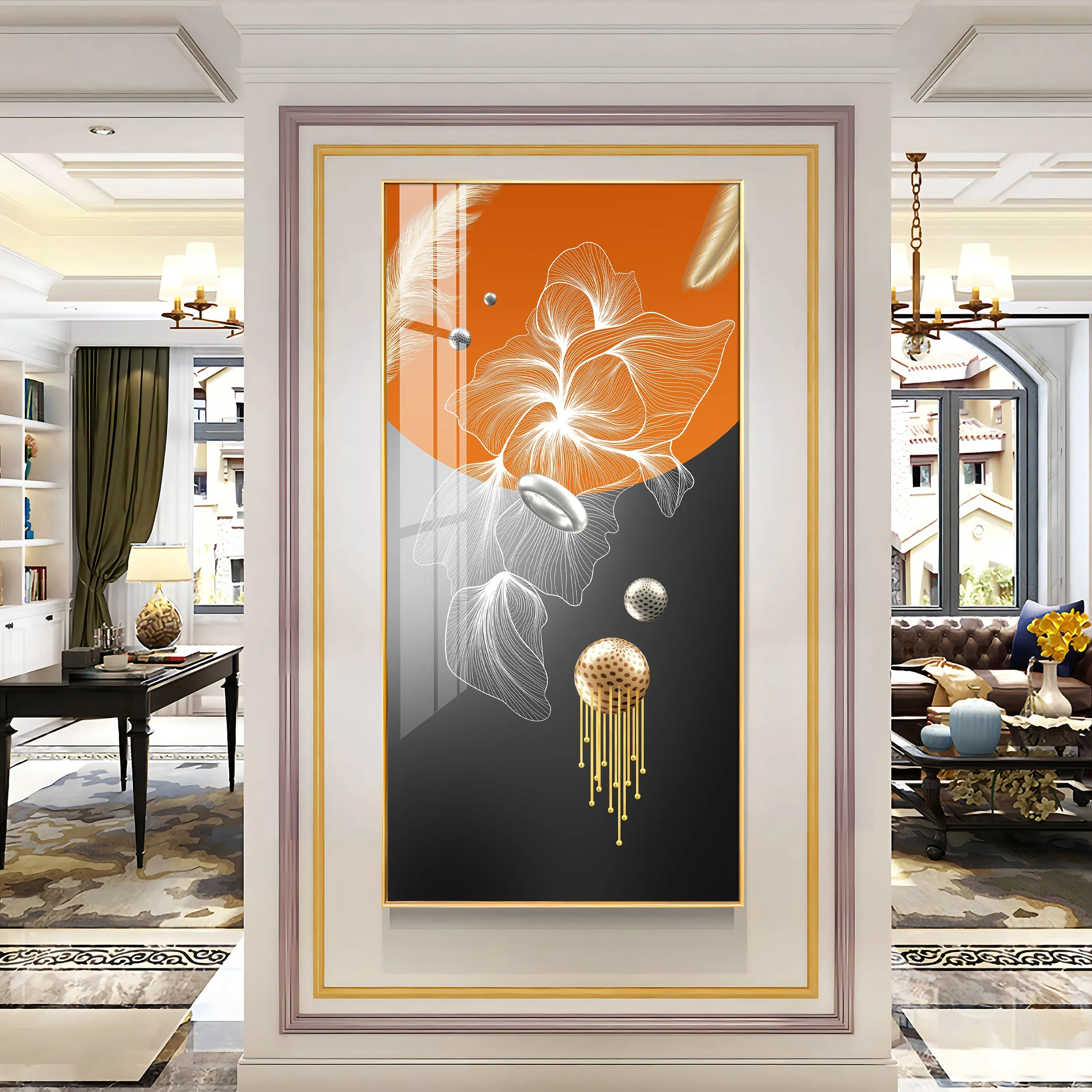 Abstract Modern Decorative Premium Acrylic Vertical Wall Art