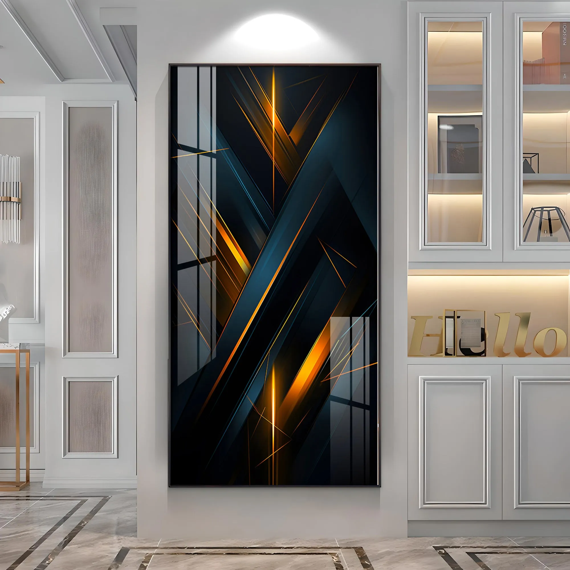 Abstract Modern Design For Entrance Premium Acrylic Vertical Wall Art