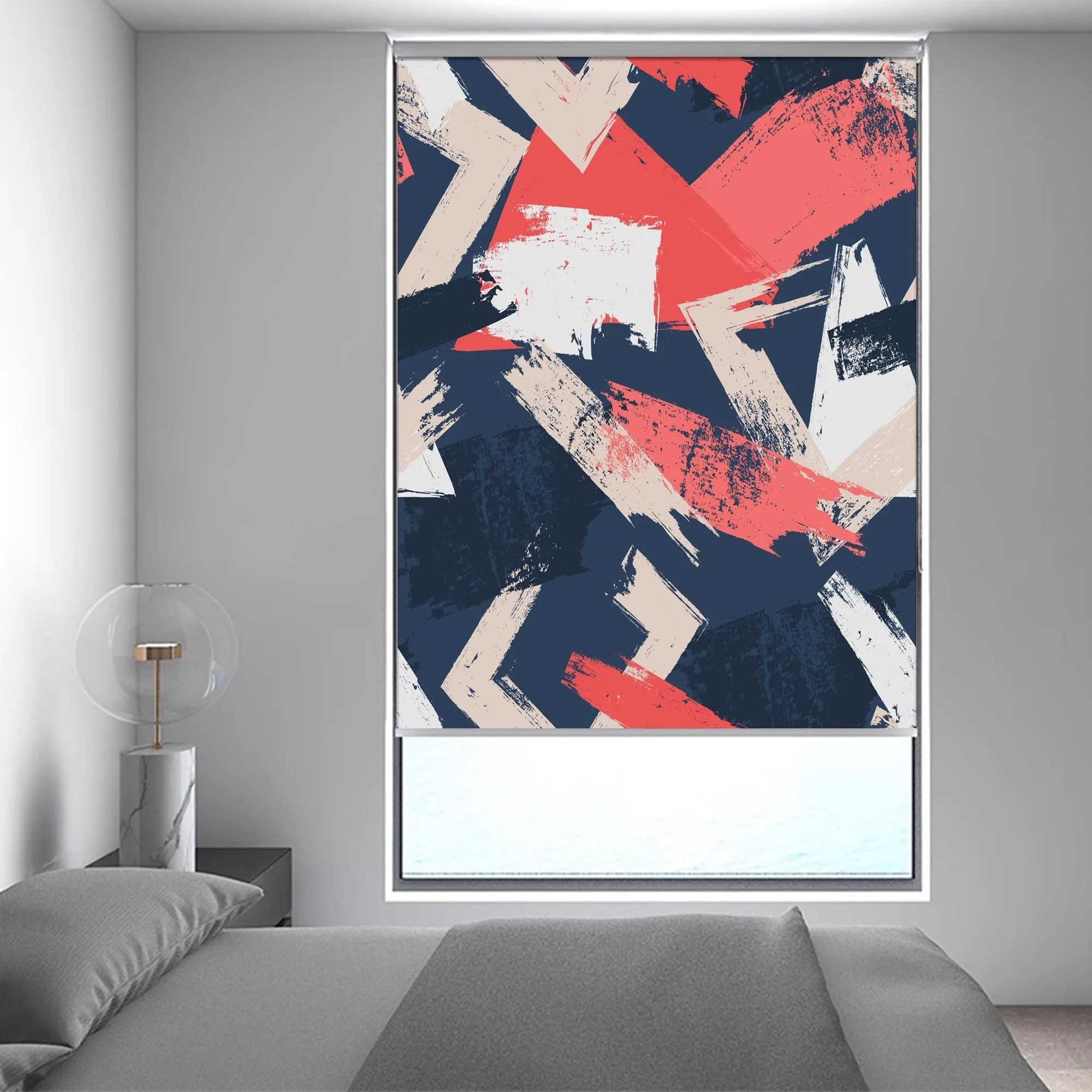 Abstract Urban Brushstrokes Window Roller Shade