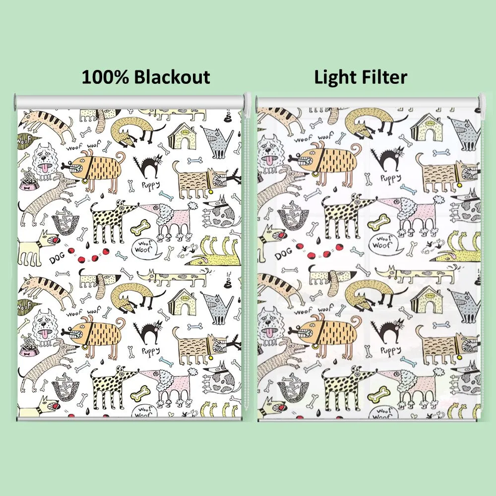 Animals Safari Zoo Cartoon Nursery Kid Room Window Roller Shade