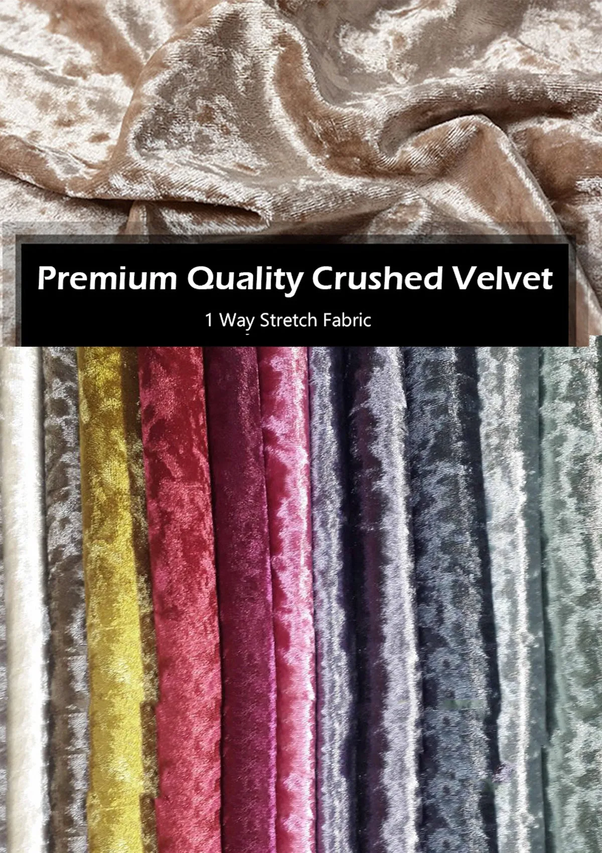 Baby Pink Premium Crushed Velvet 1 Way Stretch Fabric Dress Craft Wedding Cushion 60" - 150cm Wide Per Metre