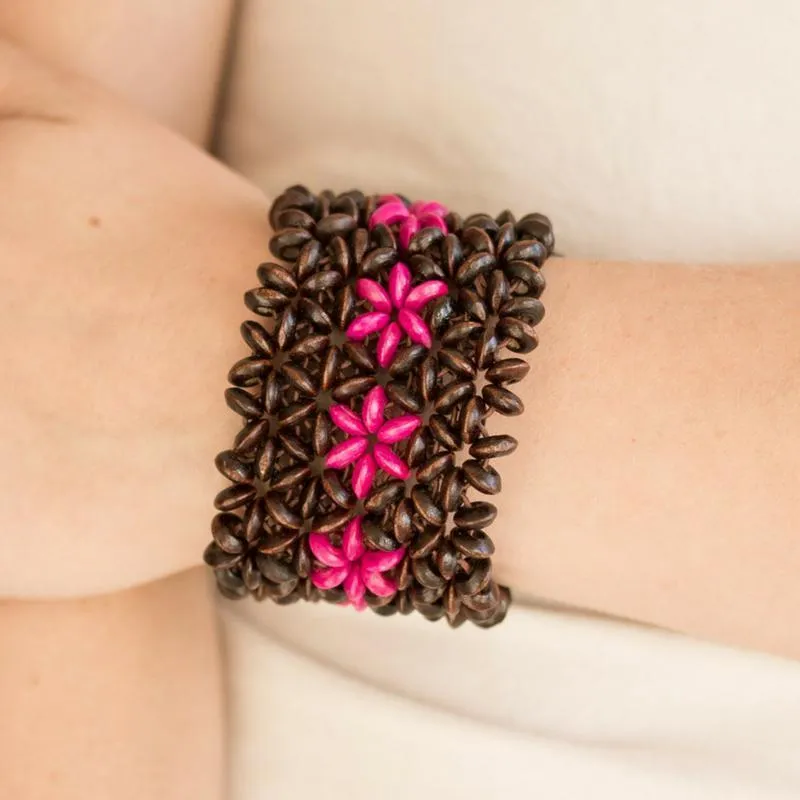 Bahama Babe Pink Stretchy Bracelet