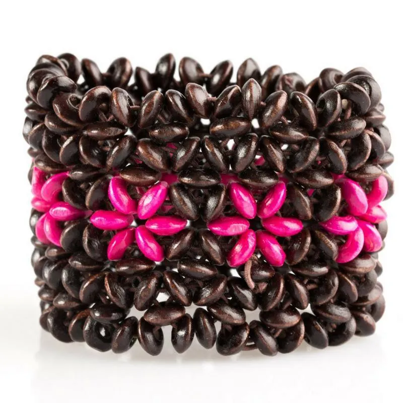 Bahama Babe Pink Stretchy Bracelet