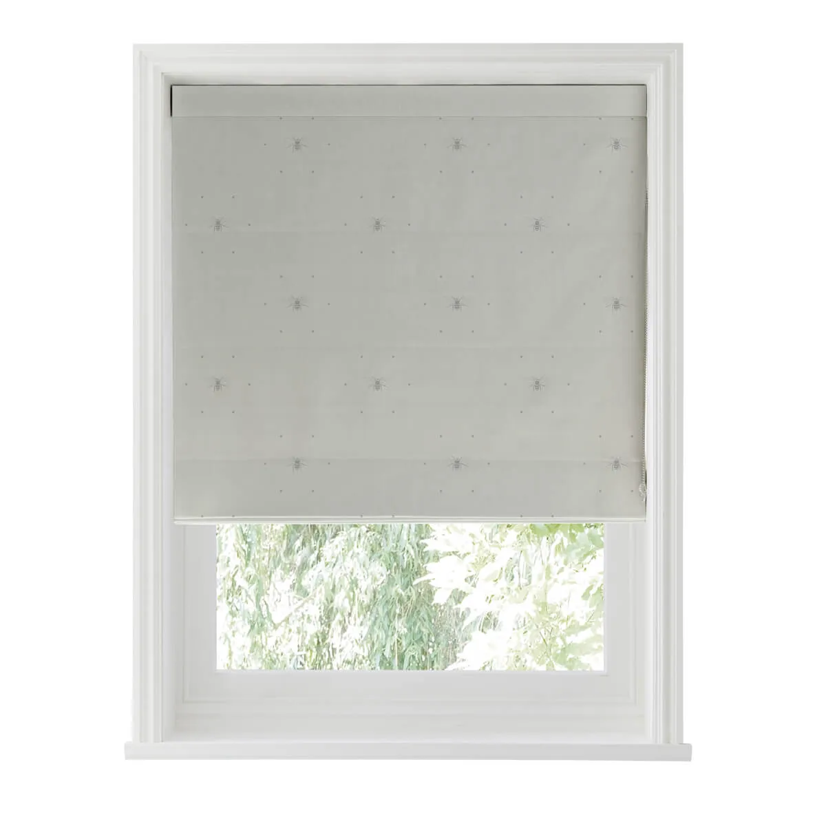 Bees Grey Made to Measure Roman Blind