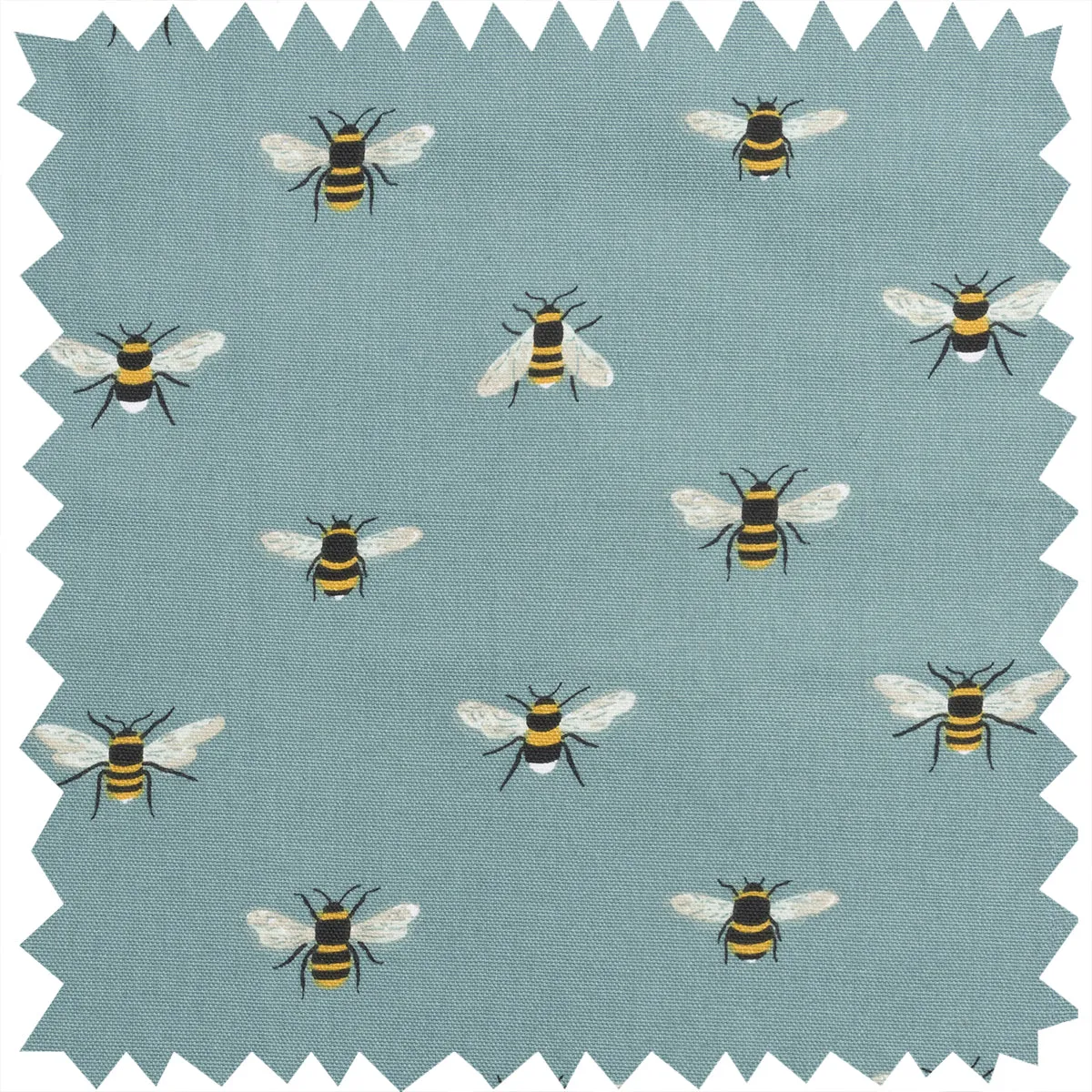 Bees Teal Fabric By The Metre