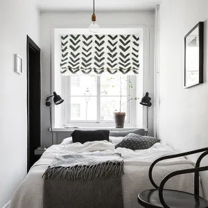 Black and White Arrow Nordic Scandinavian Window Roman Shade