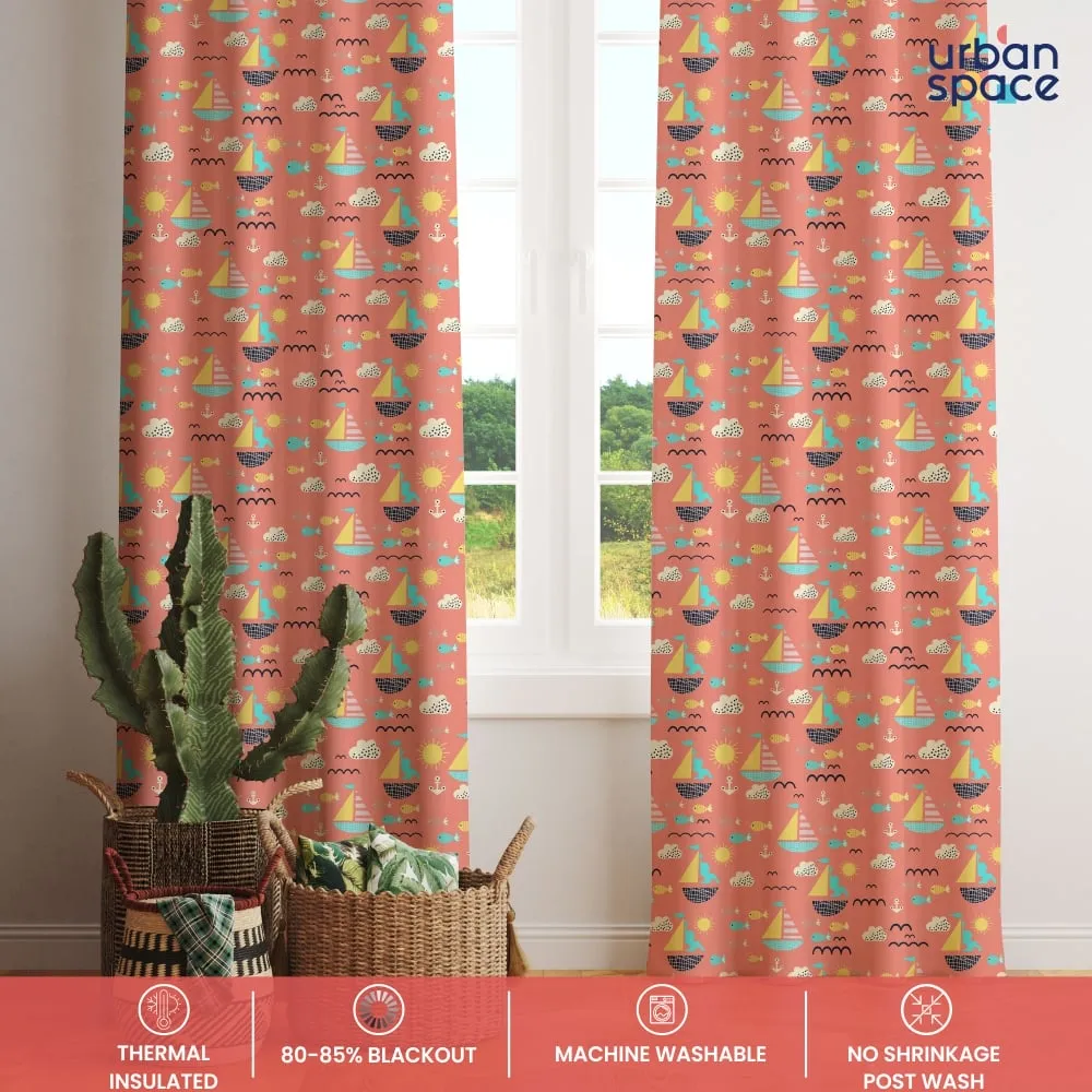 Blackout Curtains, Digital Printed Curtains, Pack of 1 Curtains - Nemo Terra