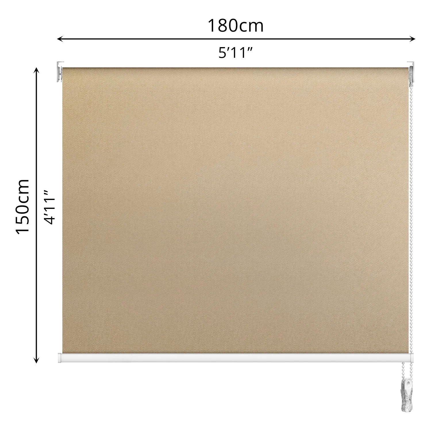 Blackout Roller Blind (180 x 150cm)