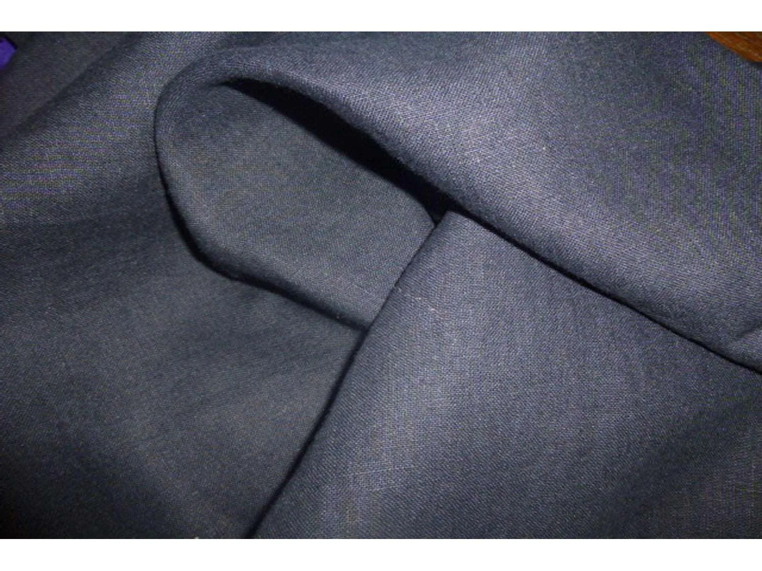 BLUE BLACK  Luxury Pure Linen Fabric - Superior Quality CLEARANCE price bargain bucket