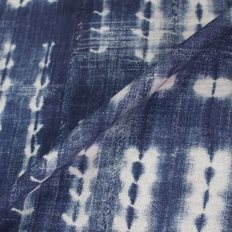 Blue Tie Dye Home Furnishing Fabric