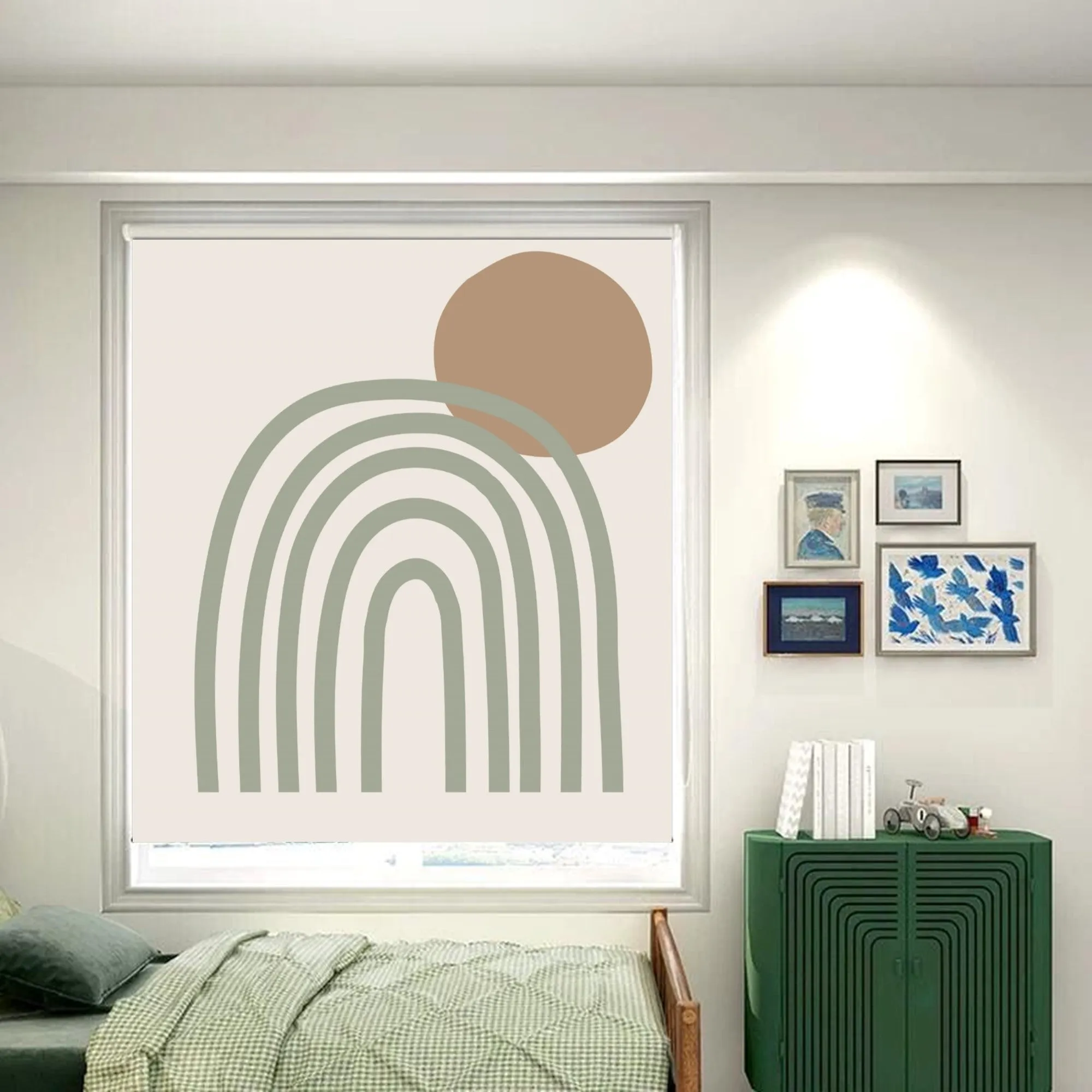 Bohemian Abstract Rainbow Art Window Roller Shade