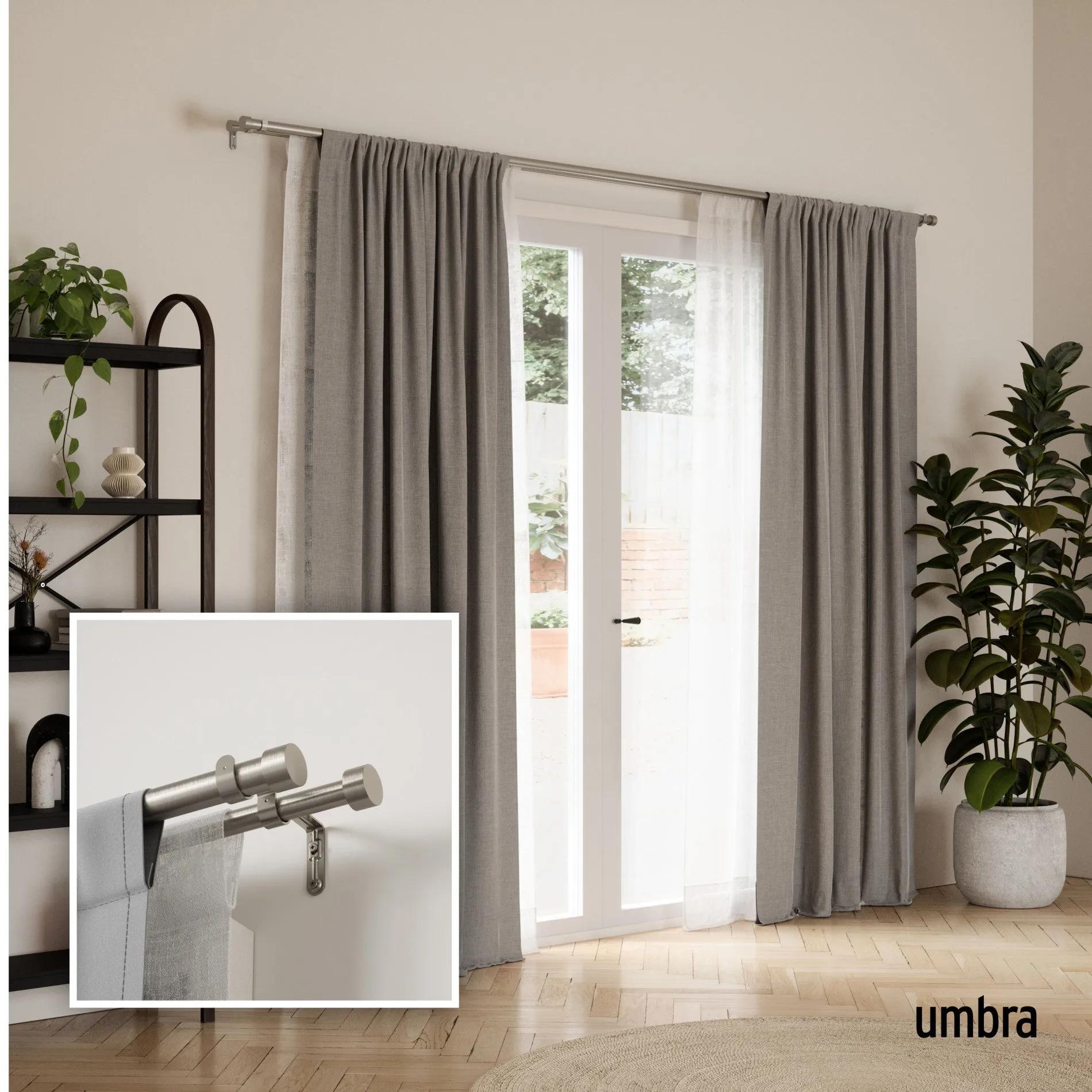 Cappa Double Curtain Rod