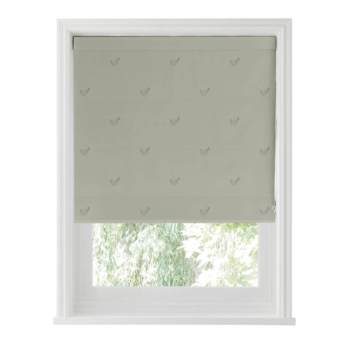 Chicken Natural Made to Measure Roman Blind