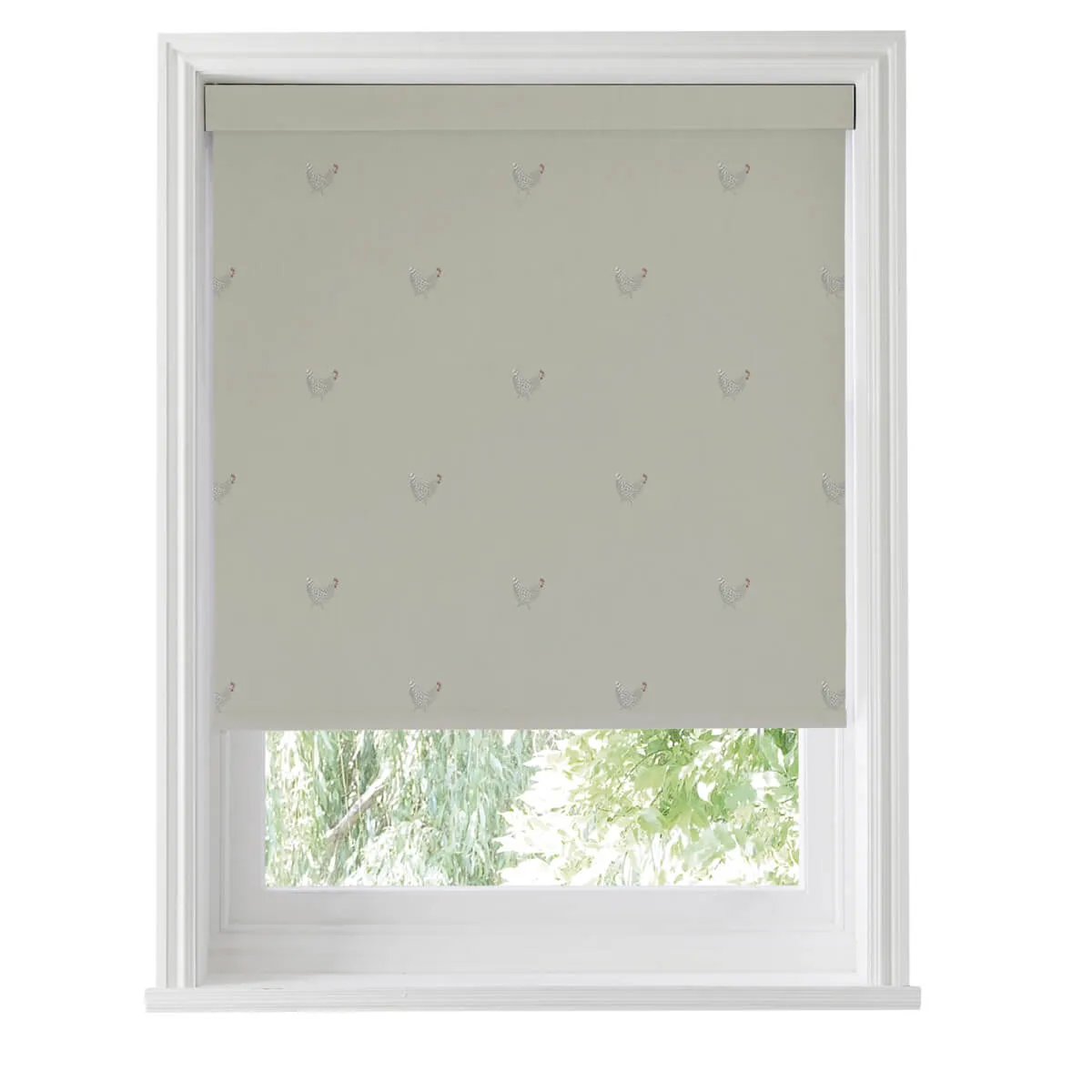 Chicken Natural Roller Blind Sample