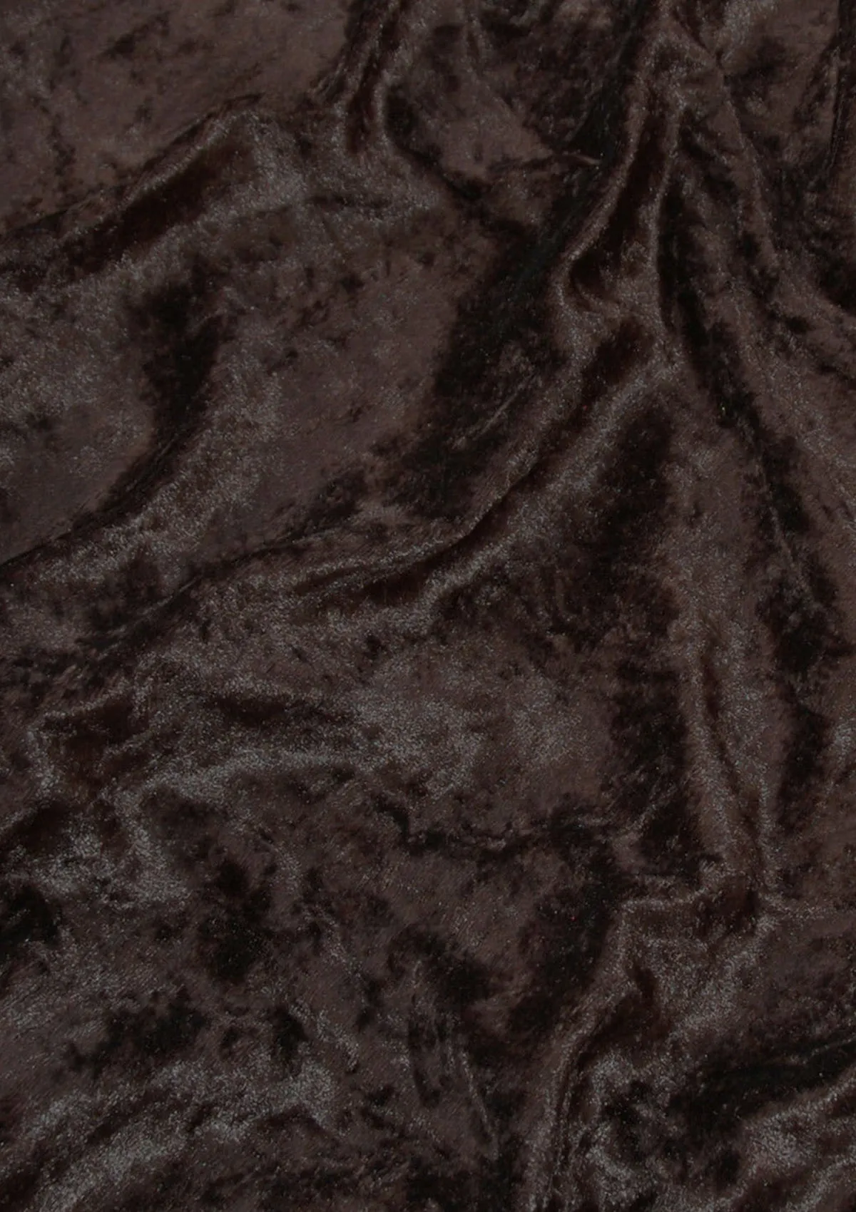 Chocolate Brown Premium Crushed Velvet 1 Way Stretch Fabric Dress Craft Wedding Cushion 60" - 150cm Wide Per Metre