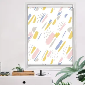 Contemporary Brush Stroke Pastel Window Roller Shade