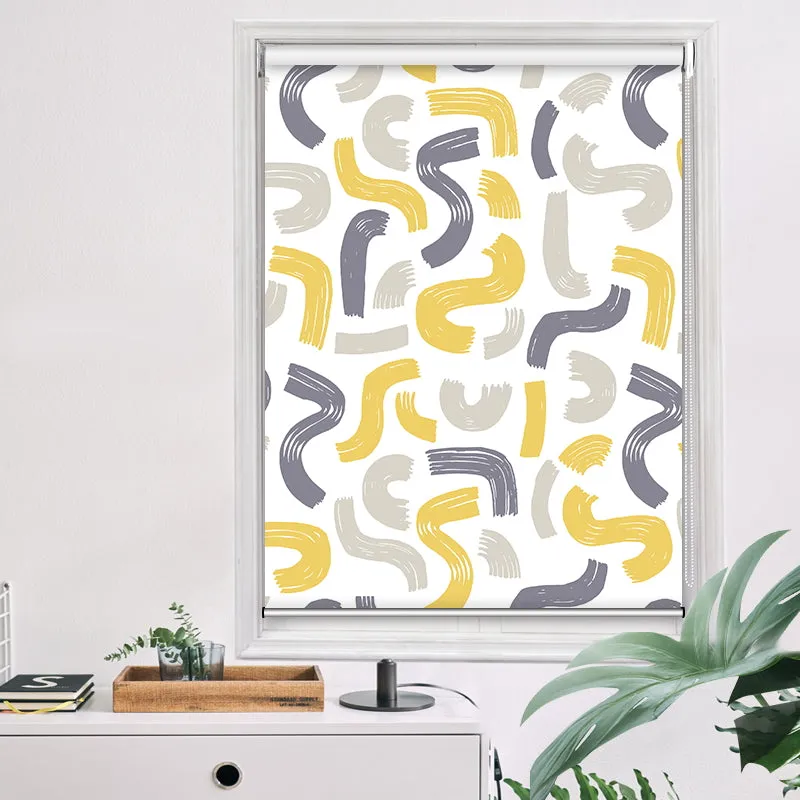 Contemporary Brush Stroke Pastel Window Roller Shade