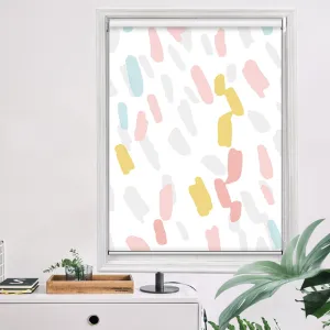 Contemporary Happy Fun Brush Stoke Window Roller Shade