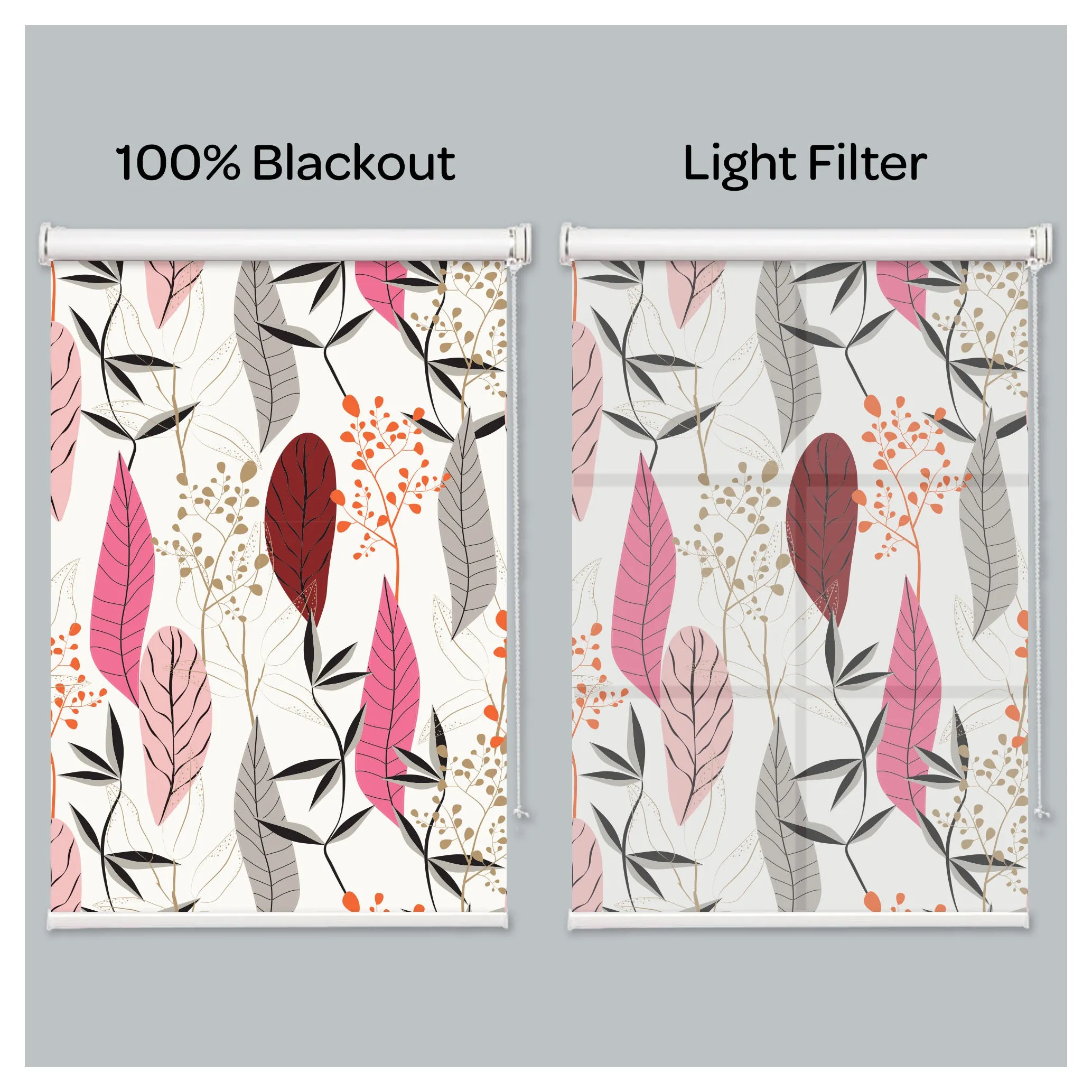 Contemporary Modern Plant Botanical Print Window Roller Shade