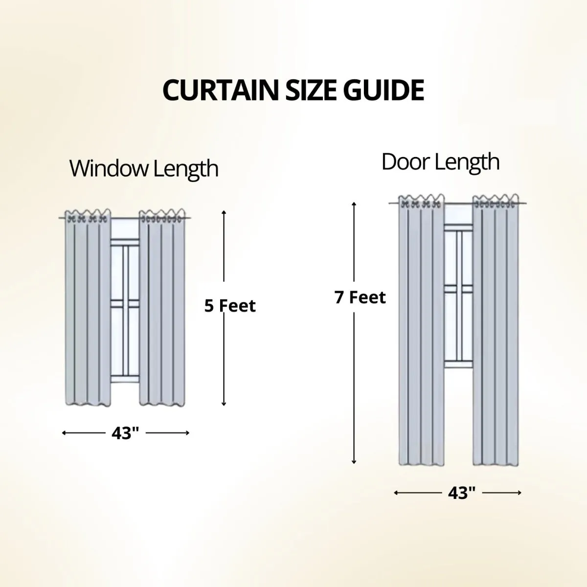 Cotton Semi Sheer Window Curtains |5/7 Feet | Handwoven Beige & White Cutwork| Handmade In India