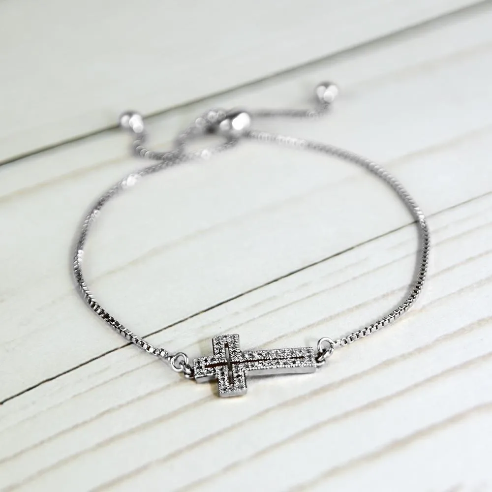 Cross Bracelet -Silver