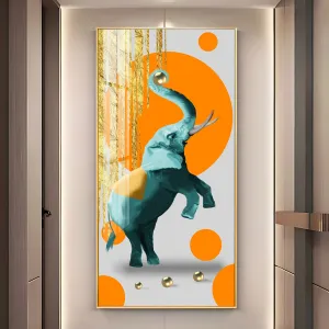 Dancing Elephant Premium Acrylic Vertical Wall Art