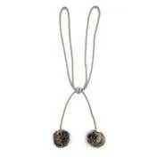 Dartmoor Grey Faux Fur Curtain Tieback