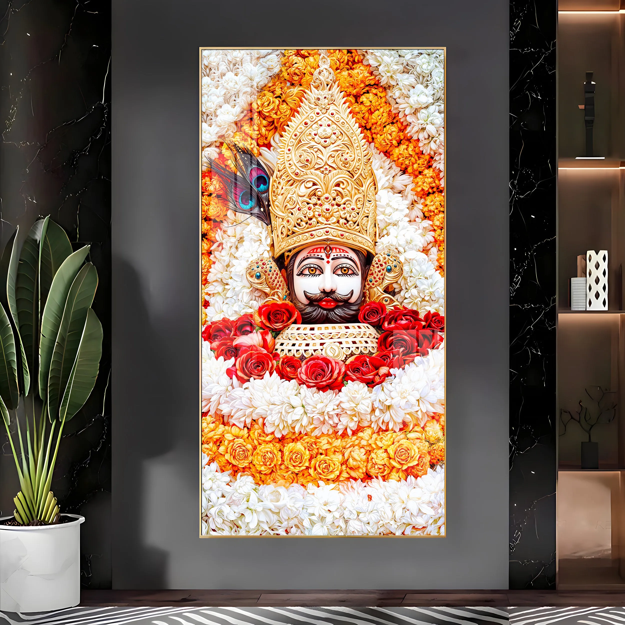 Divine Shyam Baba Premium Acrylic Vertical Wall Art