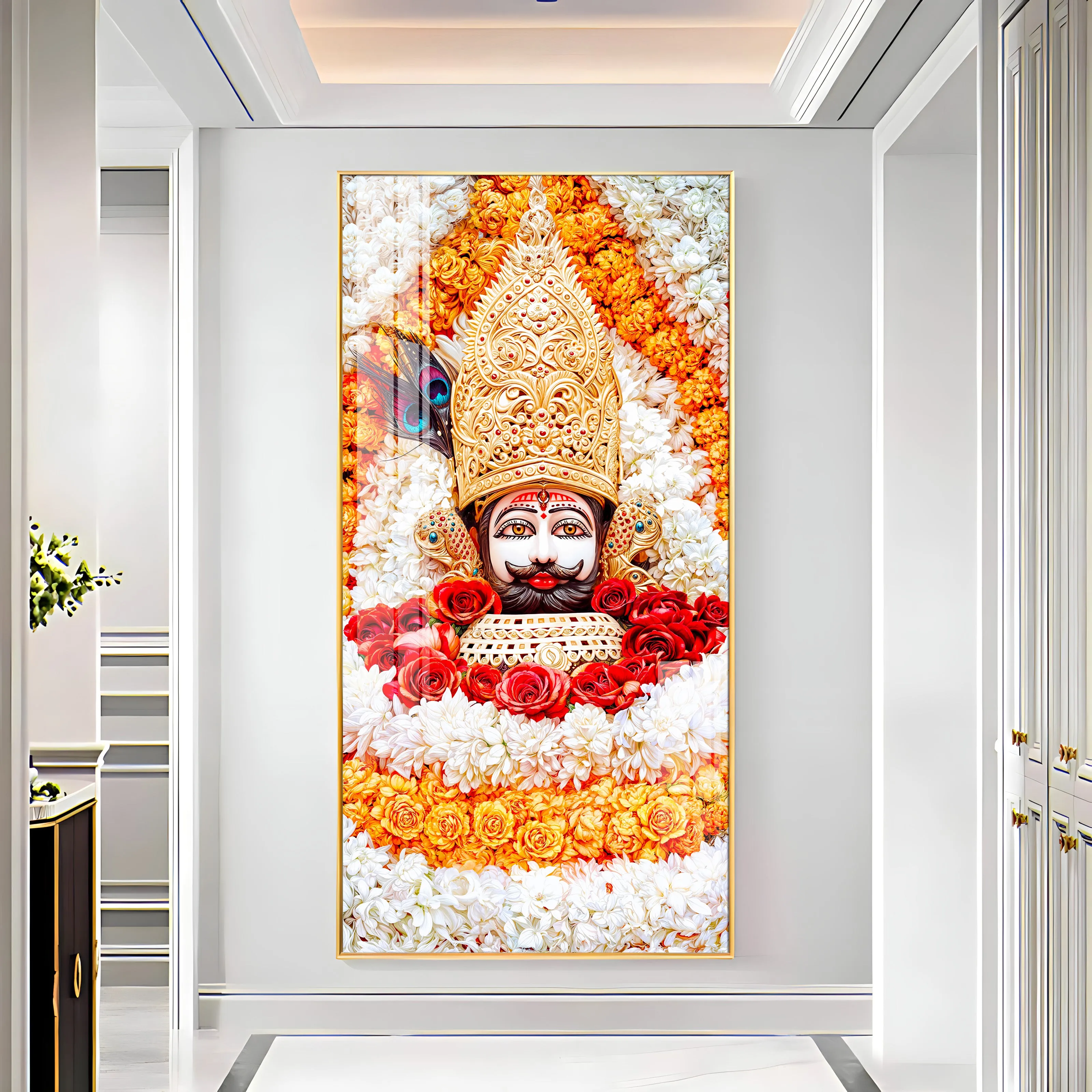 Divine Shyam Baba Premium Acrylic Vertical Wall Art