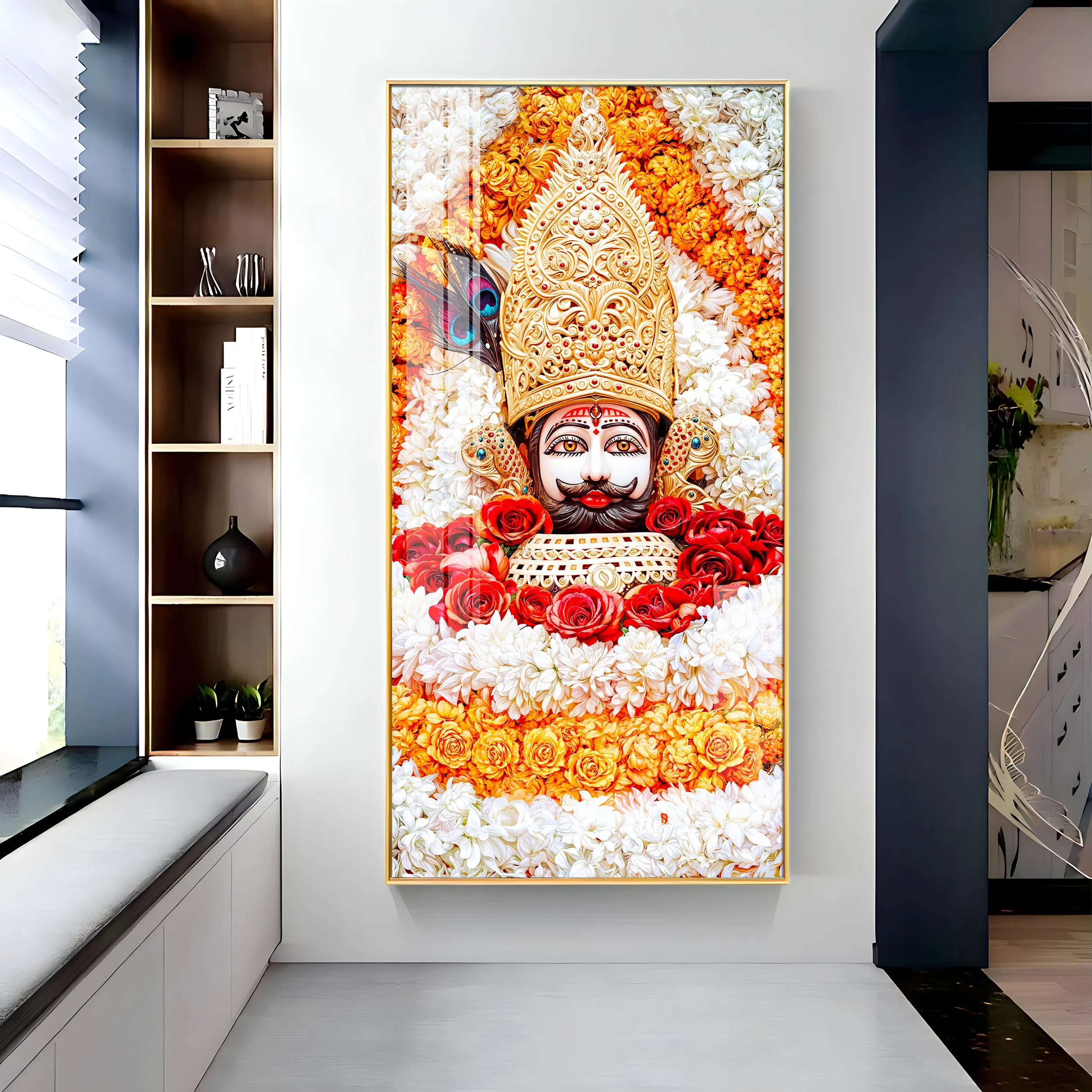 Divine Shyam Baba Premium Acrylic Vertical Wall Art