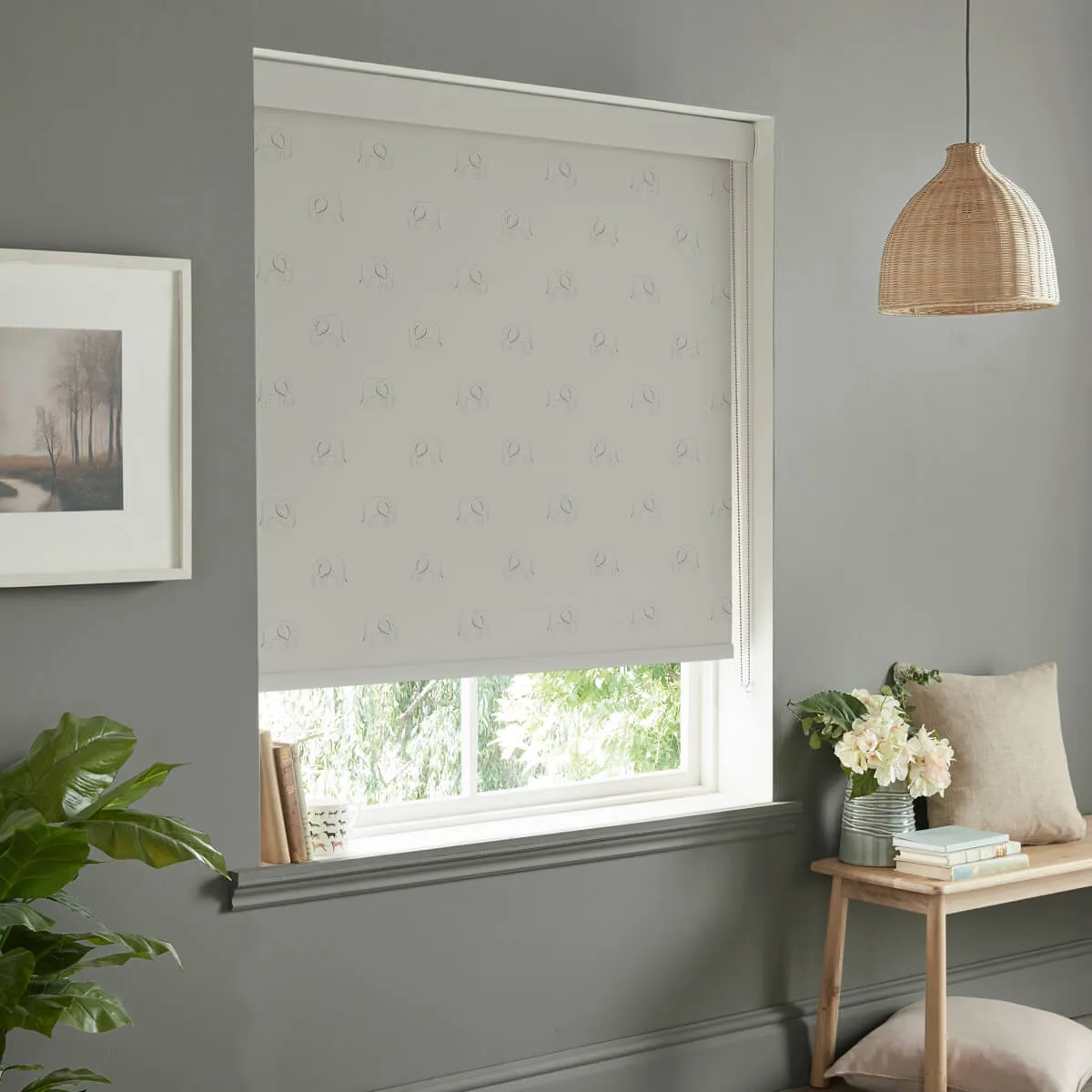 Elephant Slate Grey Roller Blind Sample