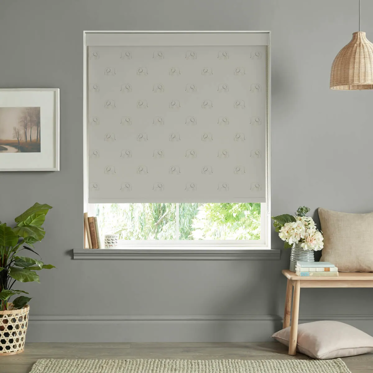 Elephant Slate Grey Roller Blind Sample