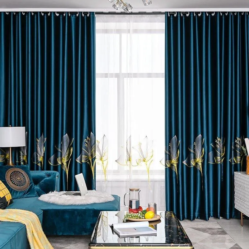 Embroidered Lavish Velvel Blackout Curtains