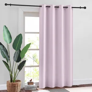 Faux Silk Blackout Curtains, For Door and Window, Pack Of 2 Curtains - Lavender