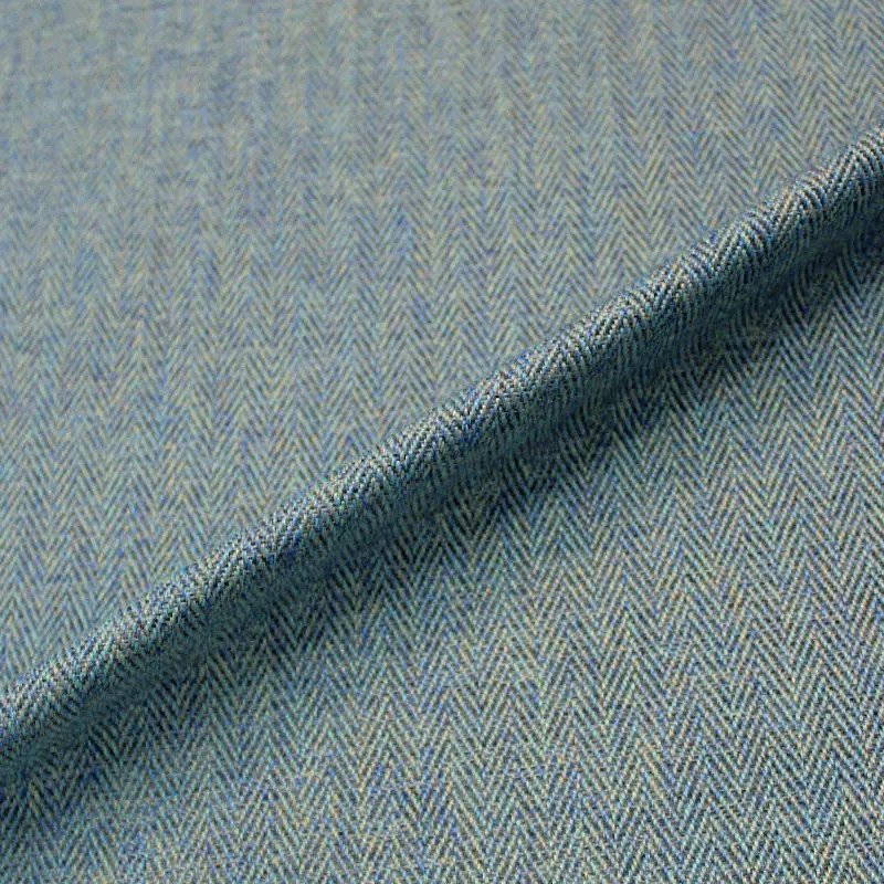 Furnishing Herringbone - Blue and Grey