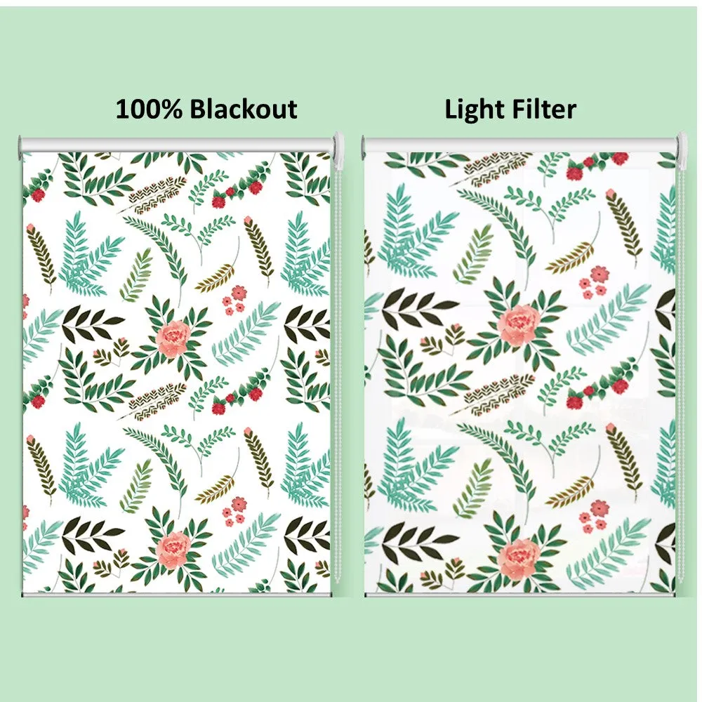 Garden Berries Botanical Theme Print Window Roller Shade