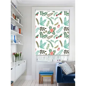 Garden Berries Botanical Theme Print Window Roller Shade