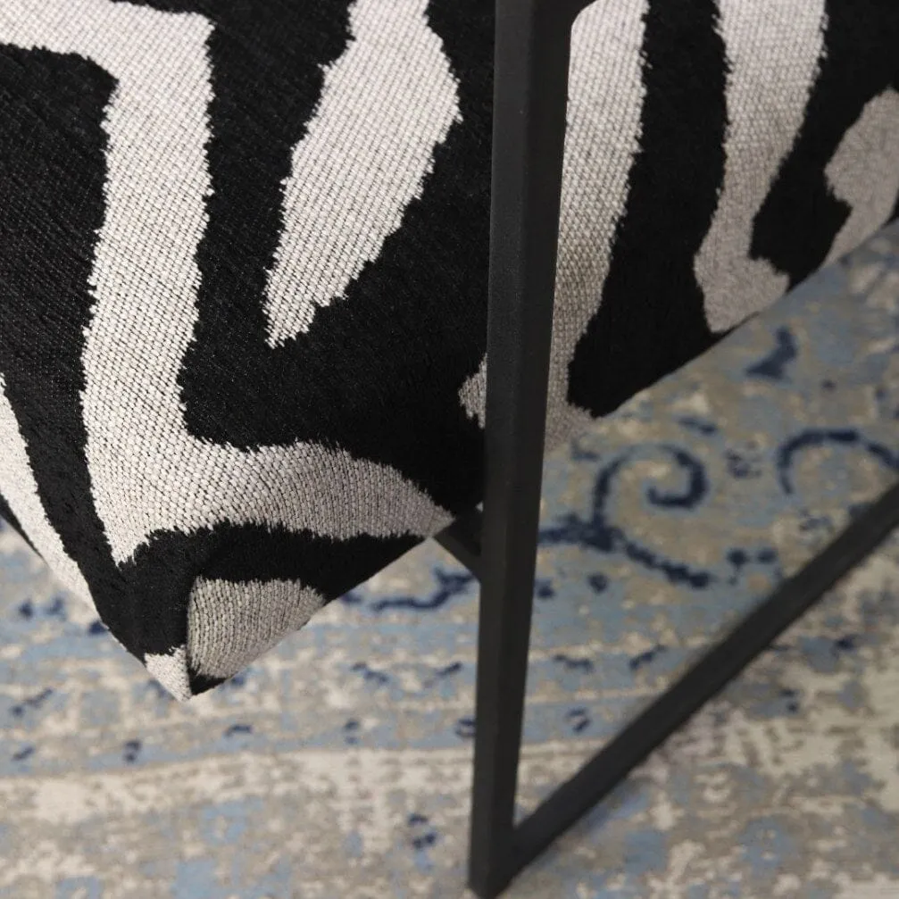 Gilmore Modern Occasional Chair - Zebra Serenity