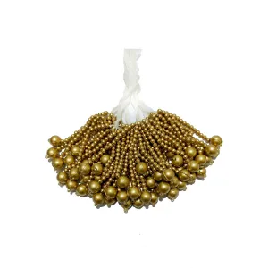 Handmade Gold Beaded Thread Craft, Jewelry Fringe Tassel - Design 854