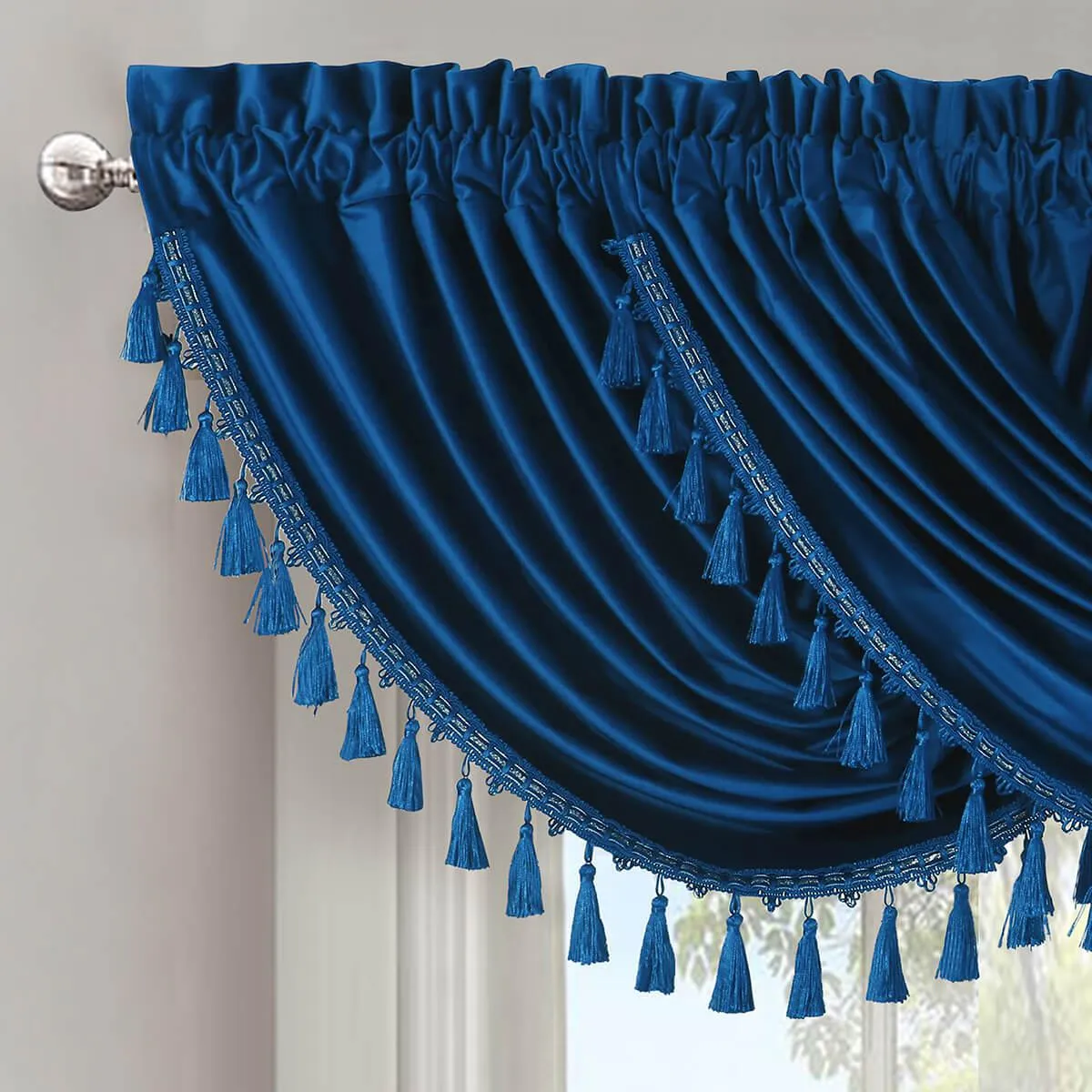 Heavyweight Velvet Waterfall Valance 57”Wx37”L (Single)