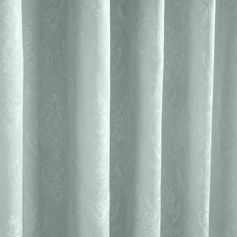 HOME.LIFE Venice Jacquard Taped Lined Curtain - Duck Egg