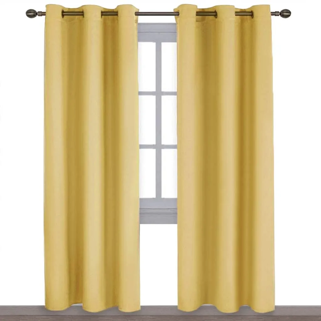 Light Blocking Curtain Soft Fabric 1 Pair